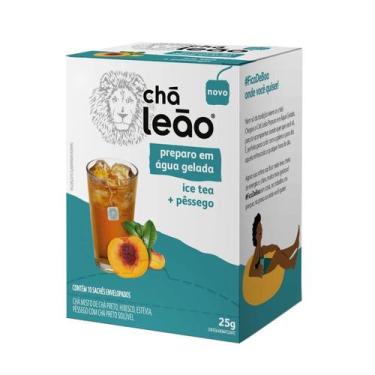 Imagem de Chá Leão sabor Ice Tea e Pessêgo 10 sachês de 2,5g - Chá Leão