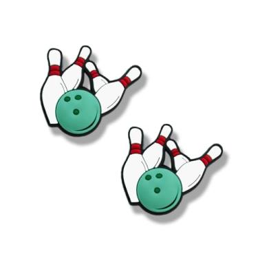 Imagem de TCHARIRY Pingentes de boliche - Pingentes de decoração com tema esportivo, presente para meninos, crianças, adolescentes e adultos - Conjunto de 2, C1, One Size