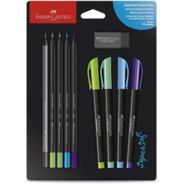 Imagem de Kit Lettering Supersoft Faber-Castell, Tons Frios