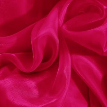 Imagem de Entisn Tecido de organza brilhante, 3 jardas contínuas com 140 cm de largura de organza transparente, tecido rosa choque brilhante para fantasia de palco, vestido da moda, artesanato DIY, decoração de