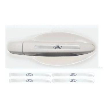 Imagem de 4 Adesivos Frontal Maçaneta Porta Carro Compatível Resinado - no-brand