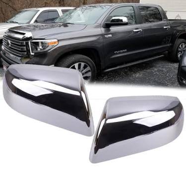 Imagem de Tampa do espelho retrovisor externo preto brilhante frontal lado do motorista para Toyota Tundra 2007-2021 Toyota Sequoia (Chrome)