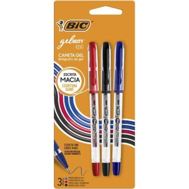 Imagem de Caneta Gel Bic Gelocity Azul/Preto/Vermelho - Bic