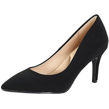 Imagem de Sapatos femininos de salto médio City Classified Comfort, Nobuck preto, 35