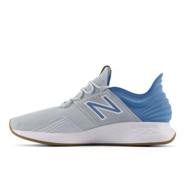 Imagem de New Balance Tênis de corrida infantil Fresh Foam Roav V1 com cadarço, preto, 38, Granito/Laguna Azul/Incenso, 38