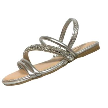 Imagem de Sandalia Rasteira em Tiras com Stras Pink Cats V3173