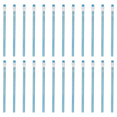 Imagem de PATIKIL Lápis HB, pacote com 24 lápis hexagonais grafite redondo de madeira fina de 7 mm com borracha para escritório, desenho, mão pequena, azul