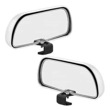 Imagem de Espelhos de ponto cego universais para visão traseira lateral do carro, pacote com 2 espelhos auxiliares ajustáveis de ângulo amplo, espelho de vidro convexo HD para mudanças de faixa de rodagem mais