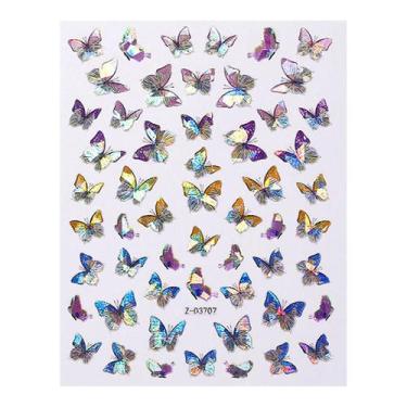Imagem de Adesivo de borboleta de arte de unha adesivo 3d adesivo de unha - HUOG