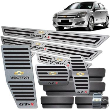 Imagem de Pedaleira Auto Descanso Soleira Preto Vectra Gt-X 2008 2011