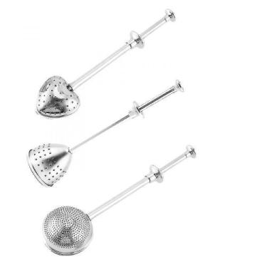 Imagem de Conjuntos de panelas 3pc de aço inoxidável folha solta chá bloqueando 