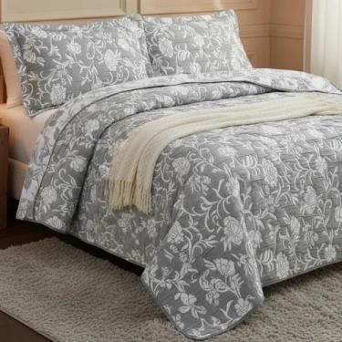 Imagem de Cobre Leito Queen Size Algodão Lauryn Bordado Super Luxuoso - De Luca 