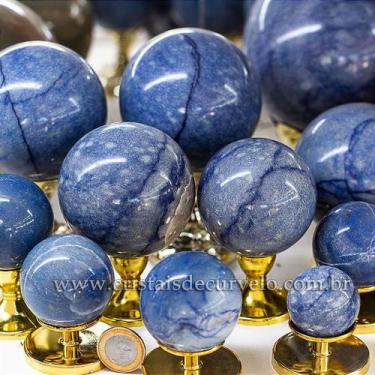 Imagem de 1 Kg Esfera Bola Quartzo Azul Comum - Qualidade Atacado - Pacote Varia