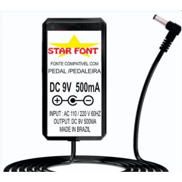 Imagem de Fonte DC 9V para Pedal Pedaleira Mosky - Bivolt 1000mA - Starfont