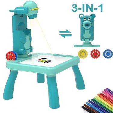 Imagem de Brinquedo Mesa Magica Pintura Projetor LED Desenho Divertido - Genéric