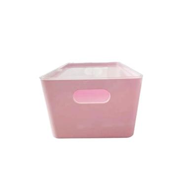 Imagem de Caixa Organizadora Multiuso Empilhável C/Tampa Grande 12,3l (Rosa)