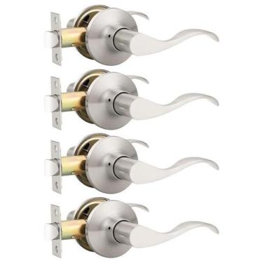 Imagem de Maçanetas de porta Mengico, interior moderno de níquel acetinado, paco