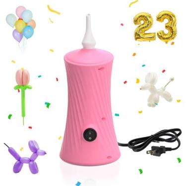 Imagem de Bomba de balão de ar elétrica AXHJ Portable Inflator Blower Pink