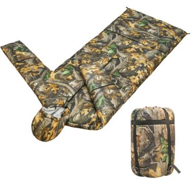 Imagem de ARVAGGCY Saco de dormir para adultos, roupas de caça de outono e inverno, temperatura aplicável de -3,9 °C a 10 °C, adequado para acampamento, caça, pesca no gelo, caminhadas e outros usos ao ar livre