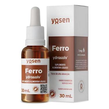 Imagem de Ferro Ydrosolv Líquido Yosen Em Gotas 30ml Sabor Framboesa