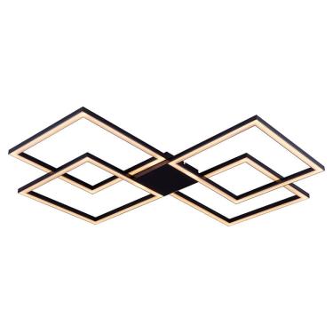 Imagem de Plafon de Sobrepor Perfil LED 96W Design Moderno Quarto Sala Escritorio Bivolt