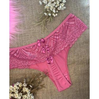 Imagem de  Kit 3 Calcinha Atrevida Fio Sexy Date Renda Feminina Laço Empina Bumb