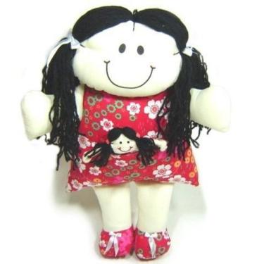 Imagem de Boneca de Pano - Mamãe - Multicolorida - 100% Artesanal