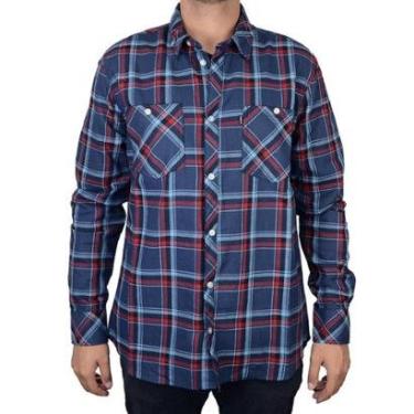 Imagem de Camisa Masculina Nicoboco ML Flanela Nomad Marinho - 24516-Masculino