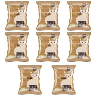 Imagem de Areia MandioCat Biodegradável *4 à 16* Kg - Mandioca - Grãos Finos(8 Pacotes de Areia (16Kg))