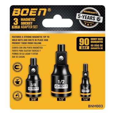 Imagem de BOEN Conjunto de adaptador de extensão de soquete magnético de 3 peças