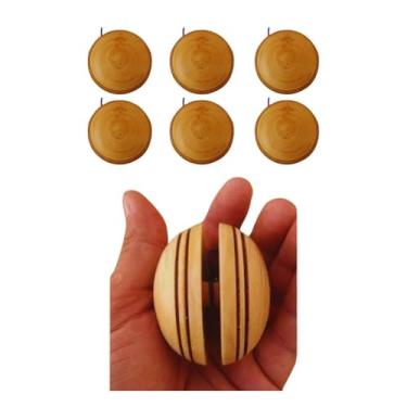 Imagem de Ioiô de Madeira Artesanal com Ponteira – Qualidade e Estilo Clássico! | KIT 6 unidades | #Artplast