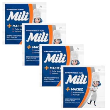 Imagem de Guardanapo De Papel Pequeno 200 Folhas +Maciez Mili
