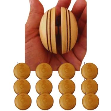 Imagem de Ioiô de Madeira Artesanal com Ponteira – Qualidade e Estilo Clássico! | KIT 12 unidades | #Artplast