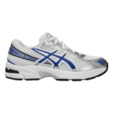 Imagem de ASICS Unissex-Child Gel-1130 Grade School (criança grande), Branco/Azul assimétrico, 18