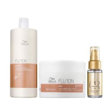 Imagem de Kit Fusion Shampoo, Máscara & Oil Reflections - Wella