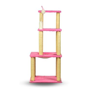 Imagem de Arranhador Torre para Gatos com Cama Confortável Brinquedo grande (Doce Algodão)