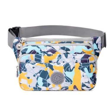 Imagem de Pochetes femininas modernas, bolsa de cintura de grande capacidade, bolsa de cinto, bolsa tiracolo portátil para celular, resistente à água, Camuflagem brilhante, Mochila ajustável