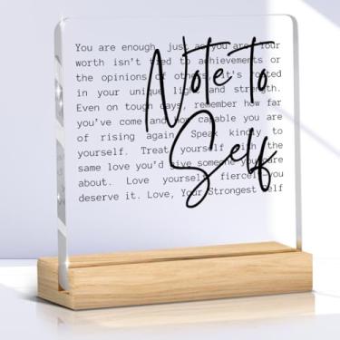 Imagem de Presentes inspiradores de saúde mental para mulheres, placa acrílica, decoração de cubículo, presentes motivacionais positivos para mulheres, chefe senhora médica