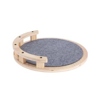 Imagem de SHENGOCASE Pacote com 2 acessórios para torre de árvore de gato, cama redonda de madeira de 35 cm, complementos de plataforma