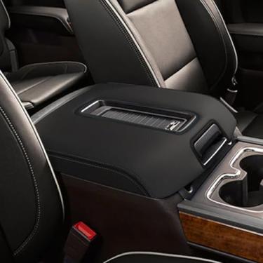 Imagem de YOFAMO Capa Para Apoio De Braço Carro À Prova D'Água, Resistente A Arranhões, Protetora Couro Console Central, Acessórios Chevy Silverado/Gmc Sierra 1500, 2500, 3500, 2014-2018 (Costura Preta)