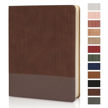 Imagem de TSFPapier Lined Ruled Journal Notebook B5 80 Sheets / 160 Pages 100 GSM Thick Paper Hardcover Leather Journal Notebook for Women Men Work Office School Writing