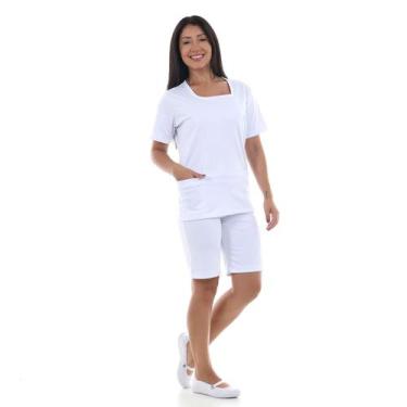 Imagem de Conjunto de Jaleco e Bermuda em Helanca Super elástico, se molda ao co