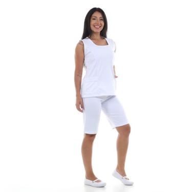 Imagem de Uniforme Bermuda E Regata Helanca Babá Domésica Faxina Copa - EBT Unif