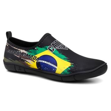 Imagem de Sapatilha Aquática para Esportes, Pesca, Trilha, Design Moderno, Solado Antiderrapante, Camuflado, com Drenagem de Água, CatPro (Bandeira Brasil, BR, Adulto, Numérico, 36)