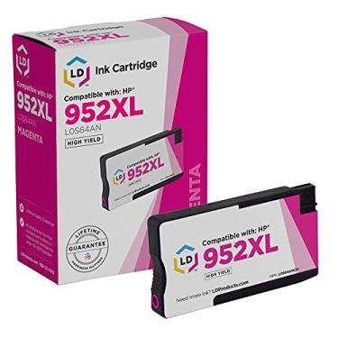Imagem de LD Cartucho de tinta de substituição compatível com HP 952XL magenta de alto rendimento compatível com OfficeJet 7740, 8702, 8715, OfficeJet Pro 7740, 8210, 8216, 8218, 8710, 8714, 8716, 8717