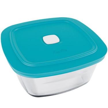 Imagem de Pote de Vidro com Tampa Plástica Cores Sortidas 2L Marinex Facilita Ti