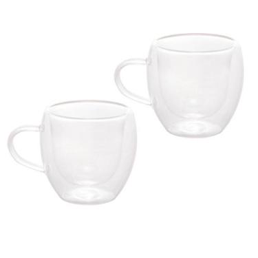 Imagem de Conjunto de Xícaras para Café 80ml Vidro Duplo 2 Peças Modern Lyor