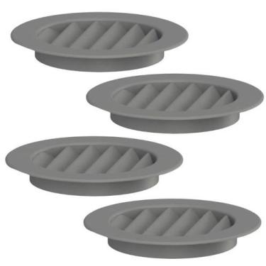 Imagem de Grade Ventilação Redonda Cinza 13x13 Encaixe 10x10 4und - MARELAGO