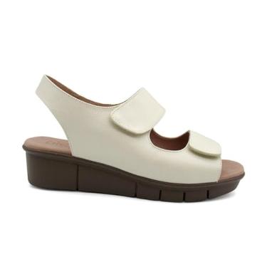 Imagem de Sandália Feminina Opananken Anabela 21818 Ajustável