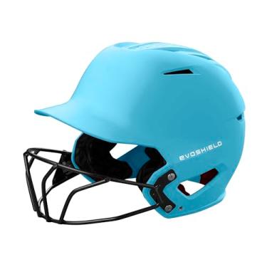 Imagem de EvoShield Capacete de rebatedor fosco XVT 2.0 com máscara facial - azul vitória, PP